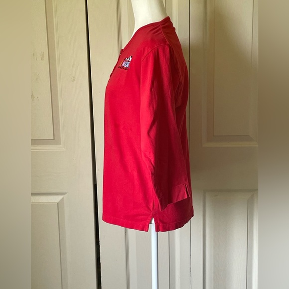 Vintage NASCAR 3/4 Sleeve
T Shirt by Kudzu XL Red 3 button Henley style - Picture 2 of 6